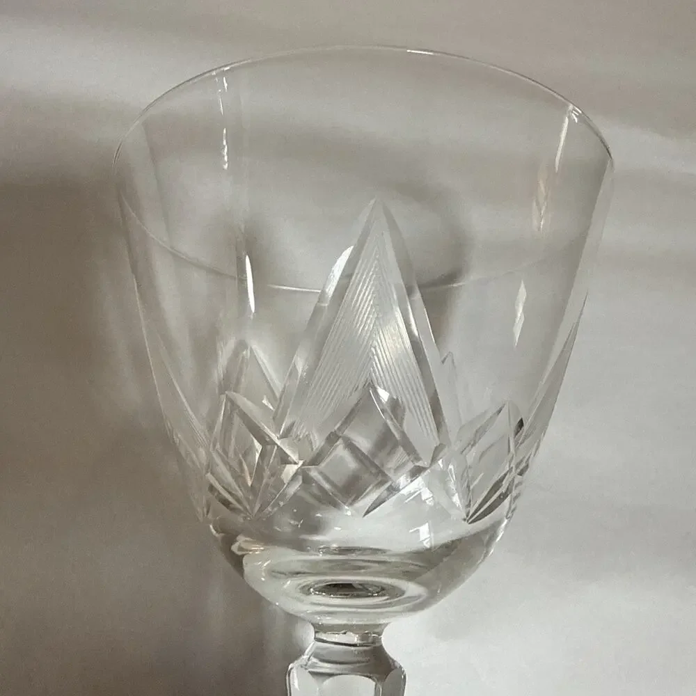 40 Pieces Art Deco Cocktail Glasses Vintage Etched Empire or Star Burst Pattern
